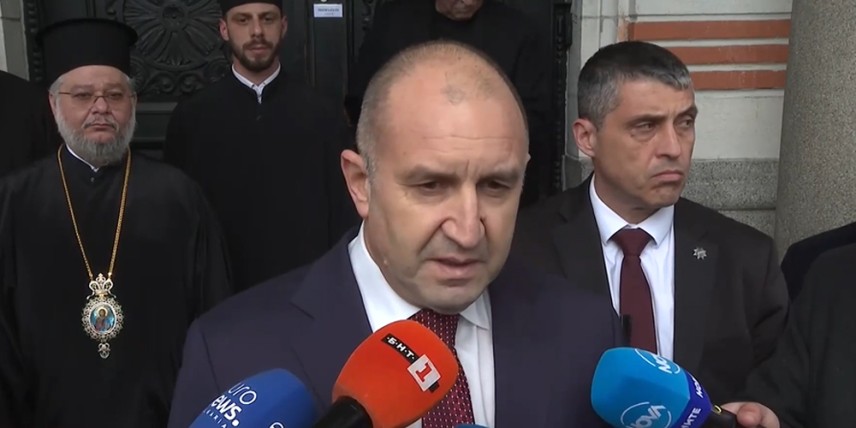 Президентът  Румен Радев / снимка: кадър Нова тв
